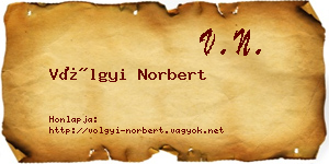 Völgyi Norbert névjegykártya